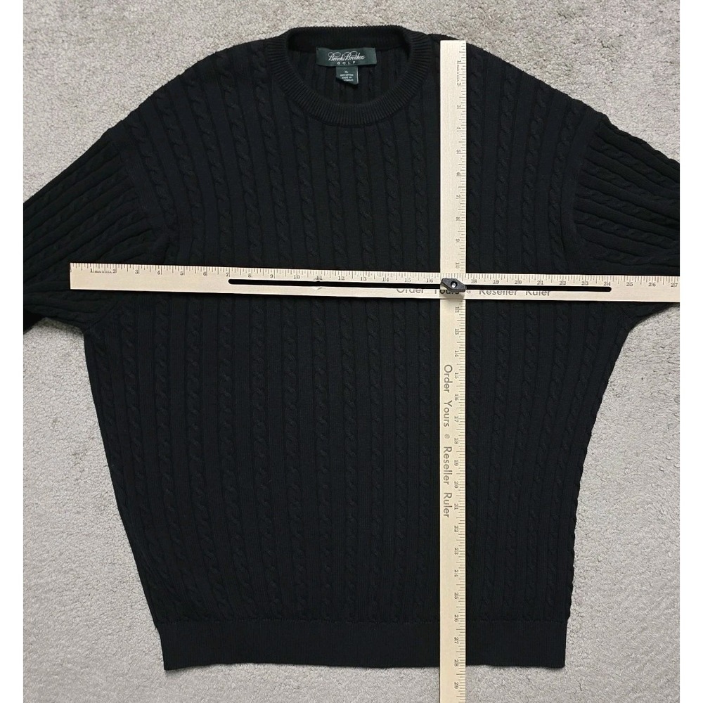 VINTAGE Brooks Brothers Golf Sweater Mens XL 100% Cotton Cable Knit Crewneck - Picture 8 of 11